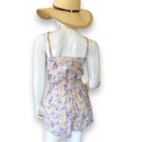 Levi’s floral cotton cinched Romper - Picture 9 of 15